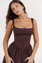 Vestido Midi Bustier Lauren